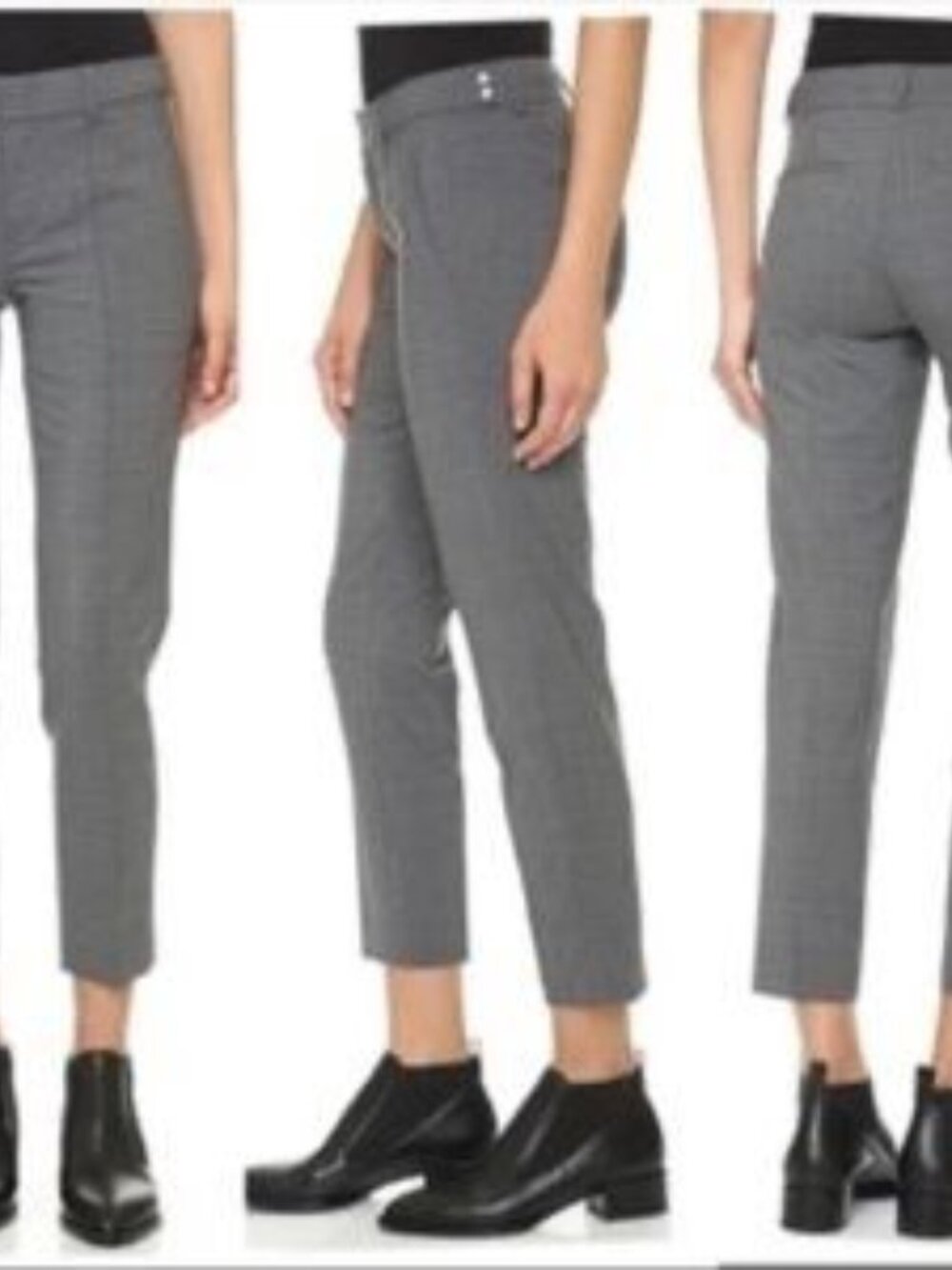 VINCE Gray Wool Ankle Crop Pants, Size 2